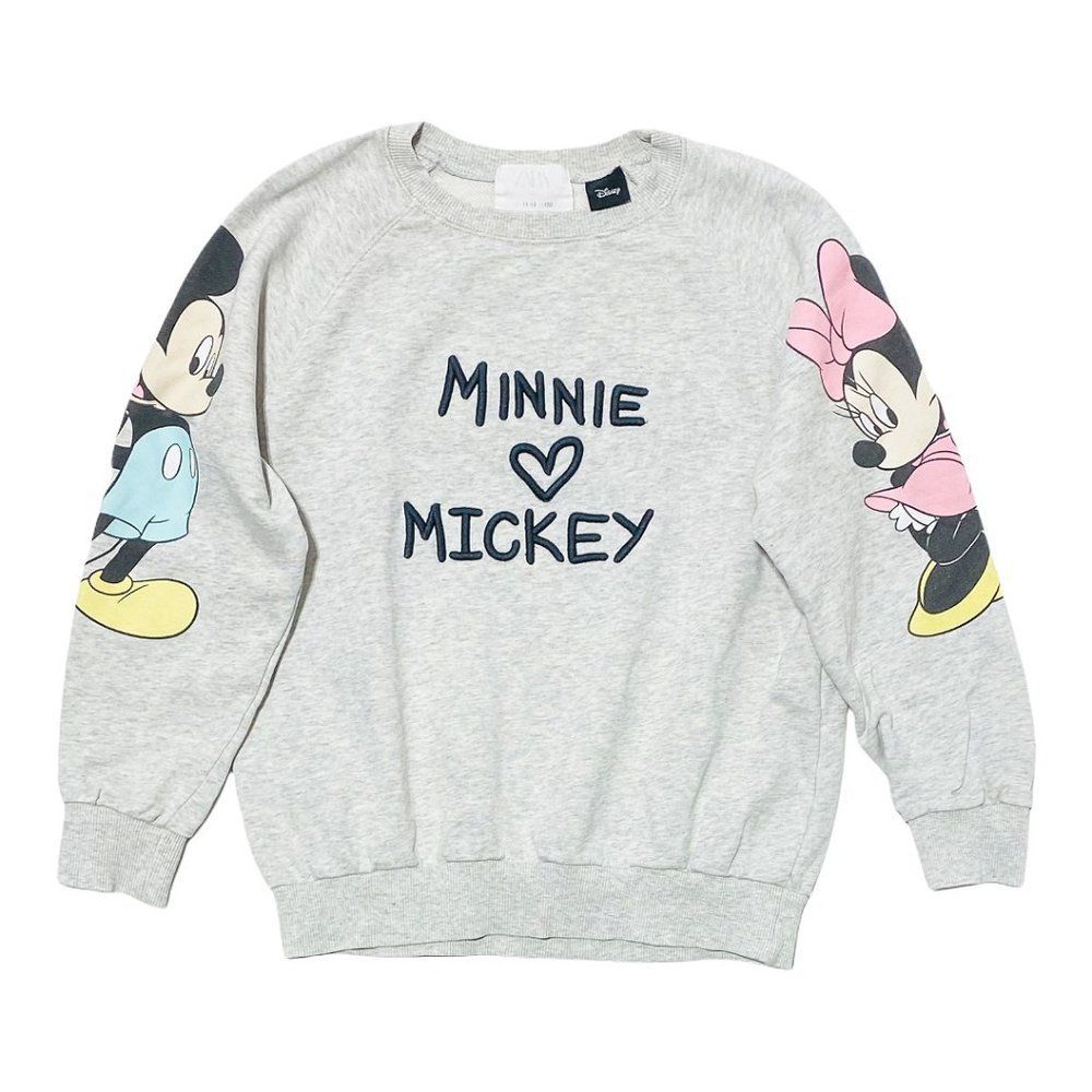Zara Minnie Loves Mickey Grey Sweatshirt